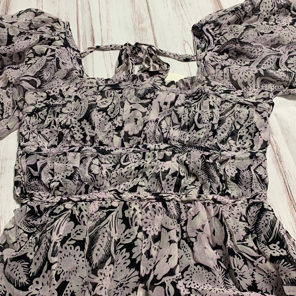 NWT By Anthropologie Squareneck Smocked Midi Dress - Picture 5 of 6